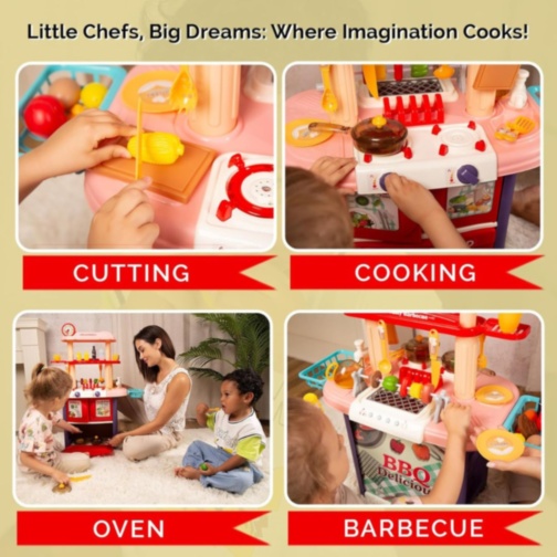 Bucătărie De Jucărie 2 în 1 cu Aburi
