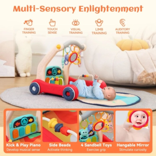 Premergător 2 în 1 cu Pian și Salteluță