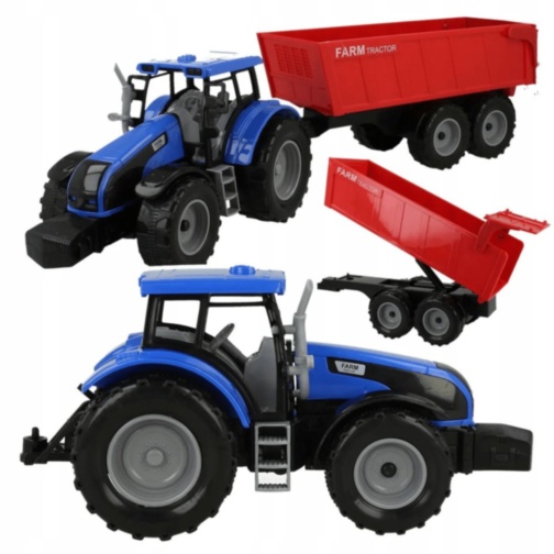Tractor Fermă cu Remorcă Mare (culoare aleatorie) 