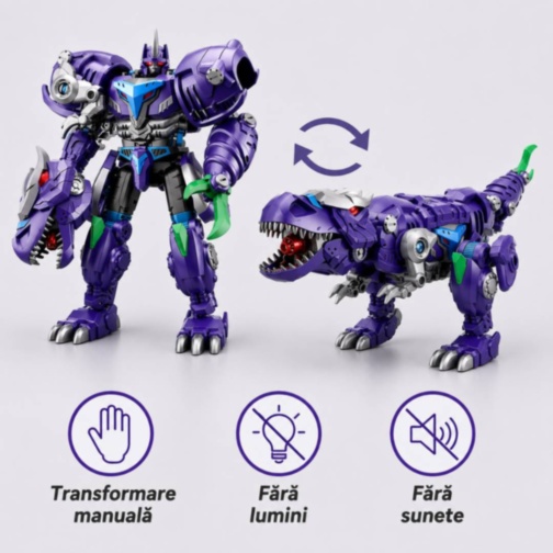 Robot transformabil manual în T-Rex mov cu articulații