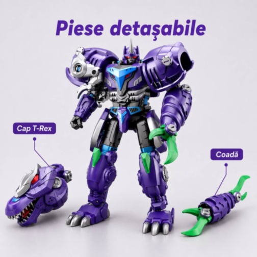 Robot transformabil manual în T-Rex mov cu articulații
