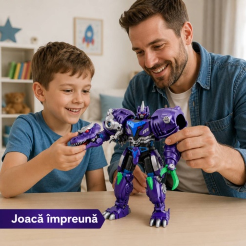 Robot transformabil manual în T-Rex mov cu articulații