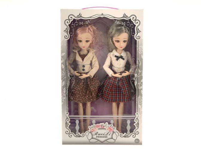 Set 2 Păpuși Articulate, 42cm