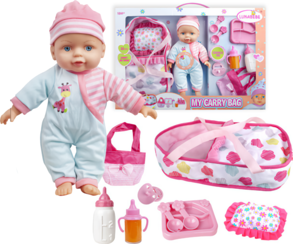 Bebeluș cu Sunete, Landou, Tacâmuri, Sticluță și Suzetă