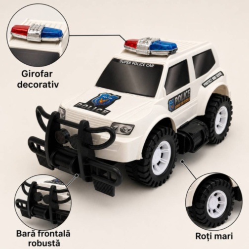 Mașină de poliție SUV cu inerție, lungime 31 cm