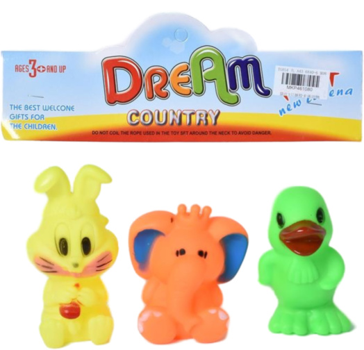 Set 3 Animăluțe de Baie cu Piuitoare