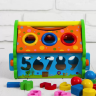 Căsuță interactivă educativă cu ciocan și forme geometrice
