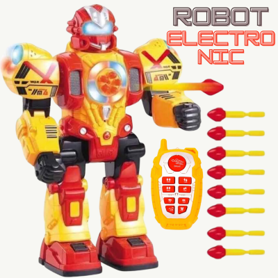 Robot Interactiv cu Telecomandă și Proiectile - Joc de Luptă pentru Copii | image