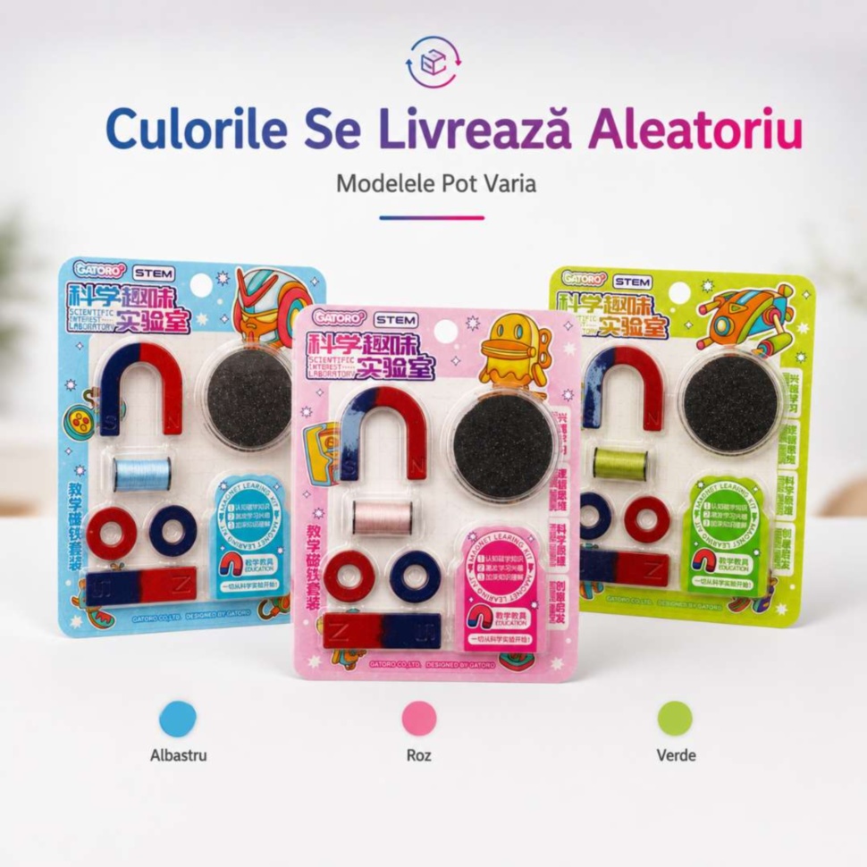 Culorile setului STEM magnetic se livrează aleatoriu