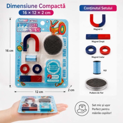 Set STEM Magnetic pentru Experimente și Învățare prin Joacă