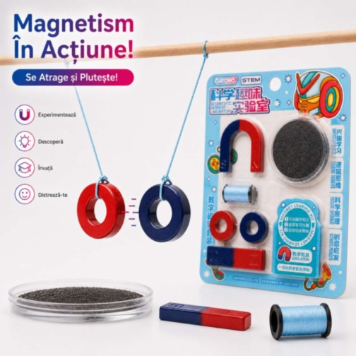 Set STEM Magnetic pentru Experimente și Învățare prin Joacă