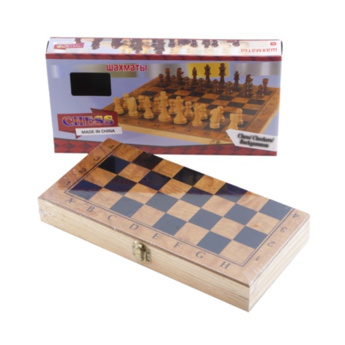 Joc de Dame, Șah și Table , set 3 în 1, de Lemn, 30cm