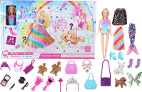 Barbie Advent Calendar cu 24 de Surprize și Păpușă Inclusă