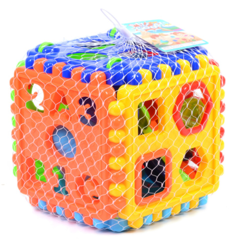 Cub Puzzle Educativ cu 30 Figuri de Stivuit  