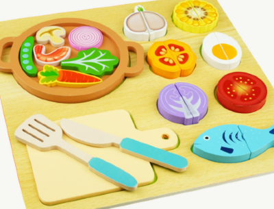 Set magnetic de gătit cu legume și pește | image