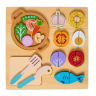 Set magnetic de gătit cu legume și pește