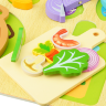 Set magnetic de gătit cu legume și pește