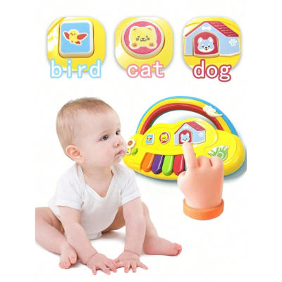 Pian Curcubeu cu Sunete și Lumini - Jucărie Interactivă pentru Bebeluși | image