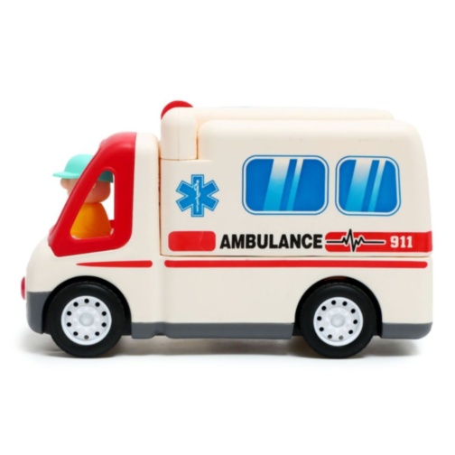 Ambulanță de Jucărie cu Set Doctor și Pacient