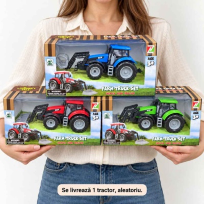Tractor de jucărie cu inerție și braț mobil | image