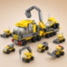 Set Construcție 12 în 1 Vehicule de Șantier 332 Piese