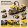 Set Construcție 12 în 1 Vehicule de Șantier 332 Piese
