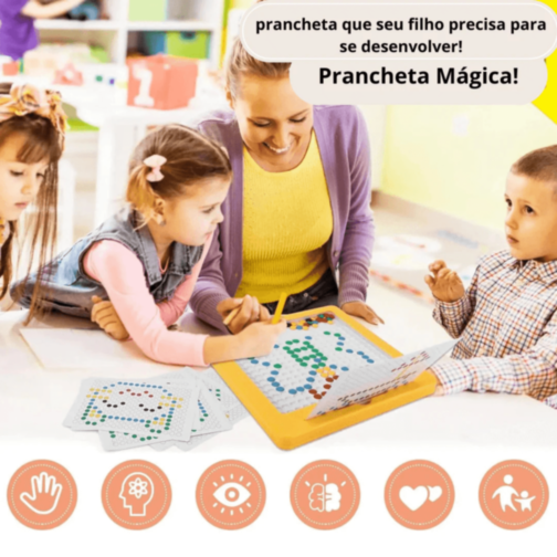 Tabla Magnetică de Desen și Sortare cu Cartonașe