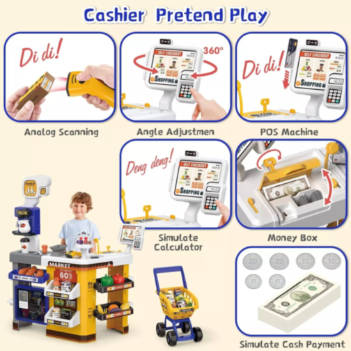 Set Interactiv Magazin cu Accesorii – Experiență Completă de Joacă