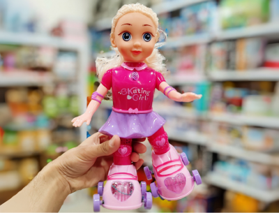 Păpușă Interactivă pe Role cu Lumină și Muzică (culoare aleatorie) | image