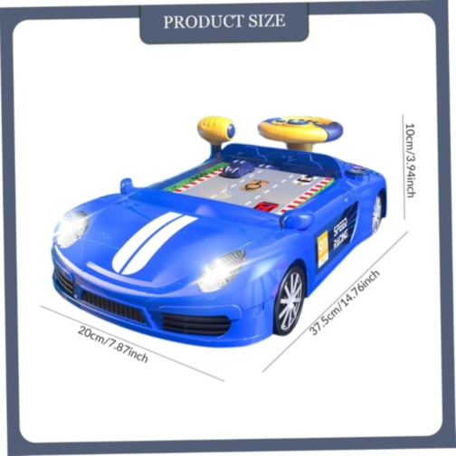 Mașină Interactivă de Curse cu Volan și Sunete (culoare aleatorie)