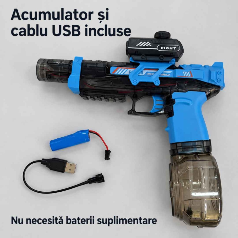 Pistol electric cu acumulator și cablu USB incluse, fără baterii suplimentare