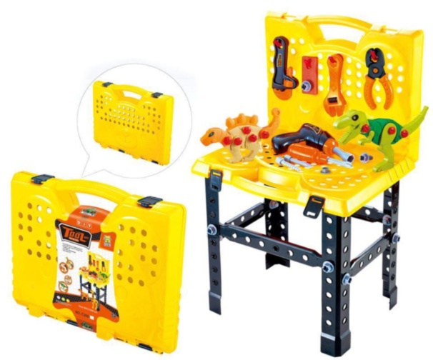 Geanta cu Scule și Dinozauri de Asamblat