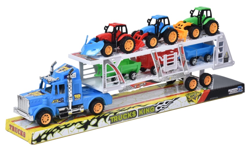 Camion cu Trailer și 3 Tractorașe, 51cm