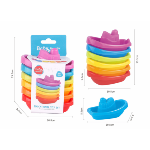 Set 6 Bărcuțe Colorate pentru Joacă în Apă și Nisip