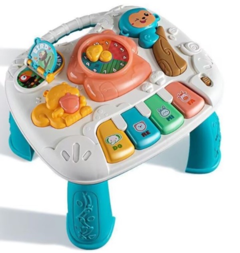 Măsuță Bebelusi 3 in 1, pian cu lumini si sunete, interactiv si educativ