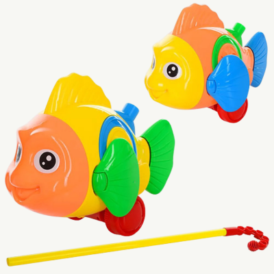 Peștișor Interactiv cu Mâner – Jucărie Colorată pentru Plimbări (culoare aleatorie) | image