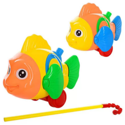 Peștișor Interactiv cu Mâner – Jucărie Colorată pentru Plimbări (culoare aleatorie) | image