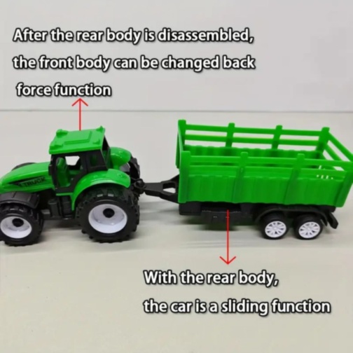 Tractor cu Remorcă Detașabilă cu Inerție pentru Copii