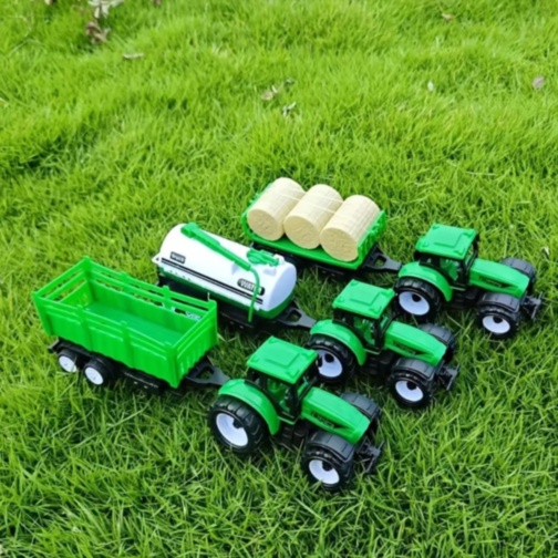 Tractor cu Remorcă Detașabilă cu Inerție pentru Copii