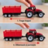 Tractor de jucărie cu remorcă și mecanism pull-back
