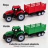 Tractor de jucărie cu remorcă și mecanism pull-back