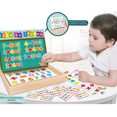 Tablă magnetică educativă 2 în 1 pentru copii | image