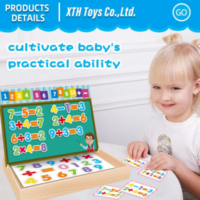 Tablă magnetică educativă 2 în 1 pentru copii | image