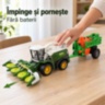 Combină agricolă cu remorcă și două capete interschimbabile