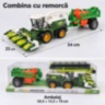 Combină agricolă cu remorcă și două capete interschimbabile