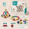Set Magnetic Flexibil pentru Construcții Creative 85 Piese