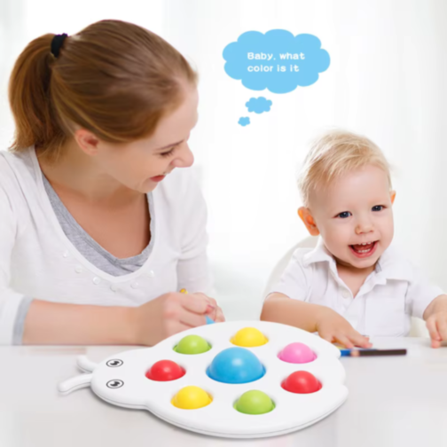 Jucărie Tip Pop It pentru Bebeluși - Buburuză cu Bule Colorate