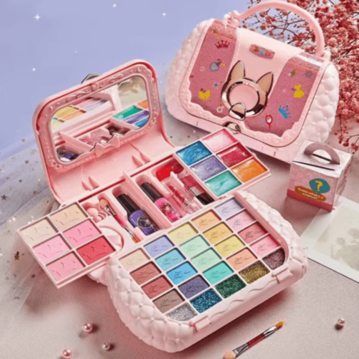 Set Machiaj Copii în Gentuță Roz cu Oglindă Set Machiaj Copii în Gentuță Roz cu Oglindă