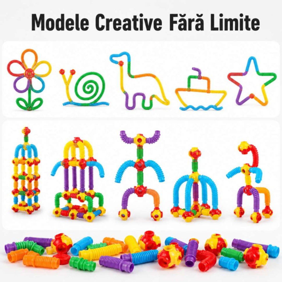 Modele creative construite cu tuburi flexibile