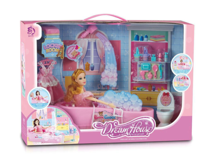 Mega Set Camera de Baie Deluxe Barbie cu Păpușă